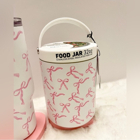 HYDRAPEAK Pink Bow Stainless Steel 25oz Tumbler and 32oz Food Jar Set 🎀🎀 - Picture 3 of 13